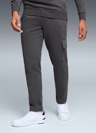 Брюки спорт мужские флис essentials puma серые