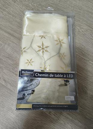 Святкова світлодіодна доріжка на стіл (раннер) melinera з led-гірляндою