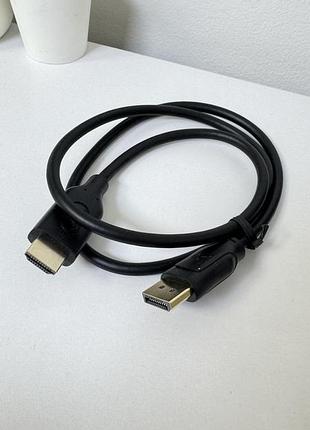Кабель displayport - hdmi amazonbasics 85 см, позолоченные разъемы, full hd 1080p
