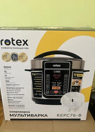 Мультиварка-скороварка rotex repc76-b 900w 5l