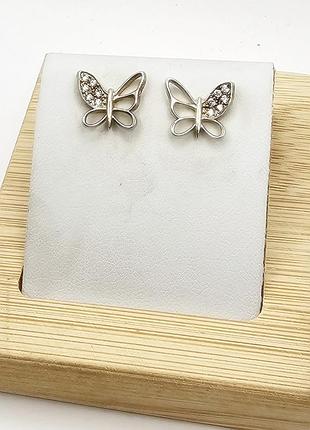 Сережки серебряные кубическим цирконием 1,65 г
