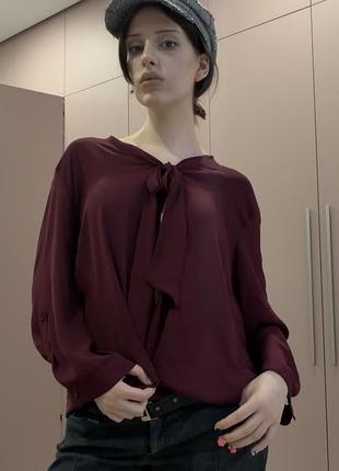 Блуза елегантна dorothy perkins винного кольору vampire вампір ретро вінтаж