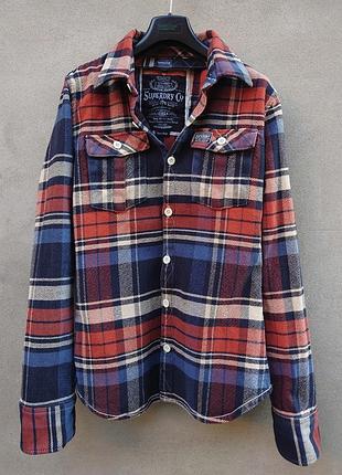 Жіноча картата сорочка superdry, верхня сорочка в клітинку, сорочка лісоруба, женская рубашка