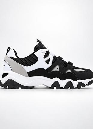 Жіночі кросівки skechers d lites 2.0 чорний-білий р. 35 (устілка 22 см)