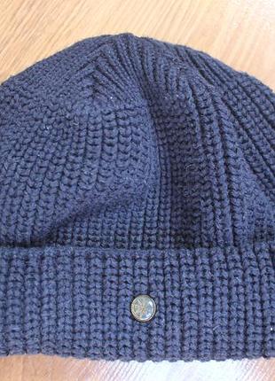 Синя в'язана унісекс шапка-докер stetson / docker knit beanie