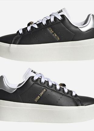Кросівки жіночі adidas stan smith на платформі, чорні