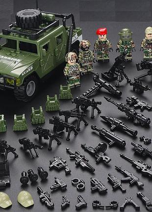 Конструктор фигурки военные спецназ swat солдаты с оружием полиция хаммер art4511