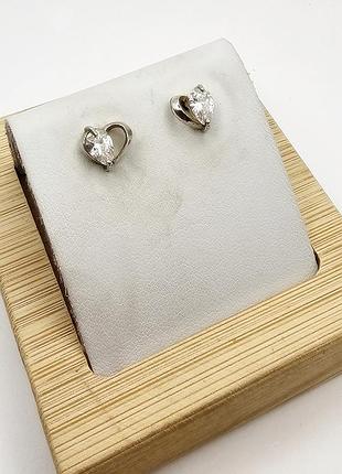 Сережки серебряные кубическим цирконием 1,49 г