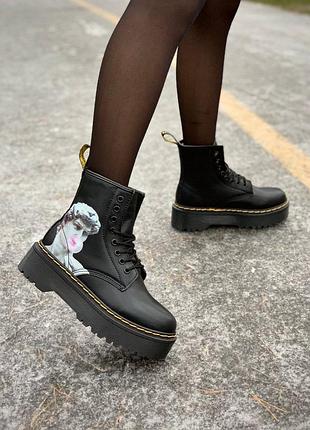 Ботинки женские с мехом мартенс dr.martens