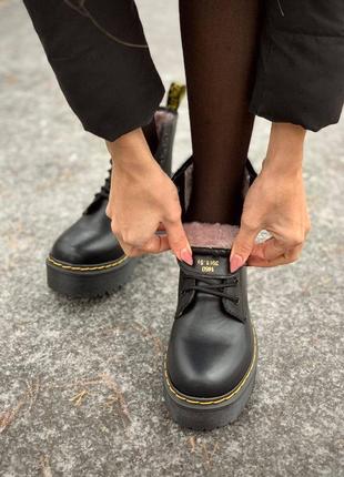 Ботинки женские с мехом мартенс dr.martens2 фото