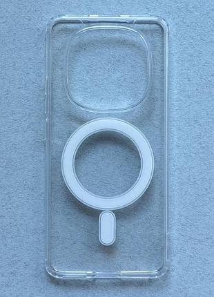 Poco m8 чохол - бампер прозорий силіконовий протиударний transparent silicone case magnetic з magsafe