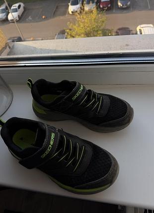 Кросівки для хлопчика skechers чорні, розмір 33.5