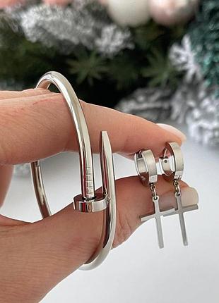 Женский комплект украшений и медицинского золота stainless steel, позолоченный