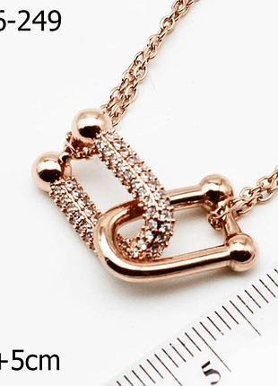 Ланцюжок із підвіскою тіффані з медичної сталі (stainless steel)