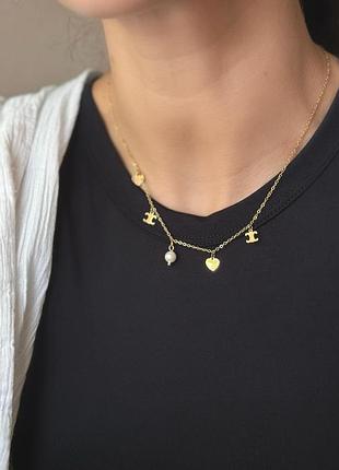 Женский комплект украшений из медицинского золота stainless steel, позолоченный