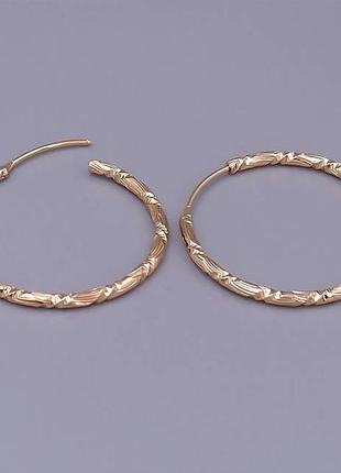 Сережки кільця конго медзолото xp 18k. 4,2 см.