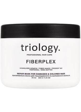 Відновлювальна маска для пошкодженого та фарбованого волосся fiberplex triology, 330 г
