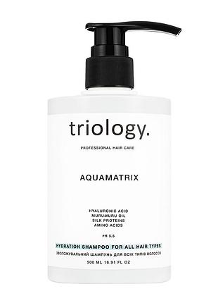 Зволожувальний шампунь для всіх типів волосся aquamatrix triology, 500 мл