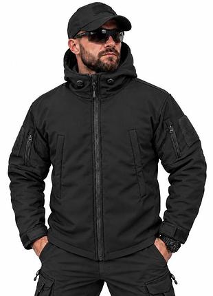 Зимняя тактическая куртка 7.62 tactical f8 softshell omni-heat черная