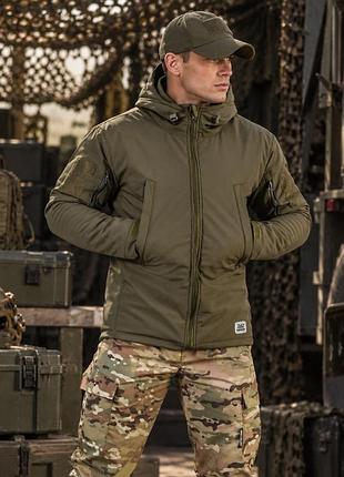 Зимняя тактическая куртка 7.62 tactical f8 softshell omni-heat олива