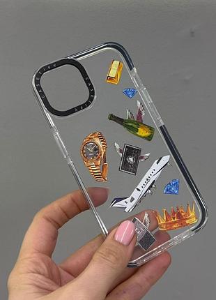 Чехол-накладка на iphone 13 с декоративным принтом, полупрозрачный чехол-бампер для iphone 13 с рисунком