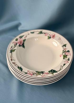 Вінтажні глибокі порцелянові тарілки villeroy & boch palermo, luxembourg