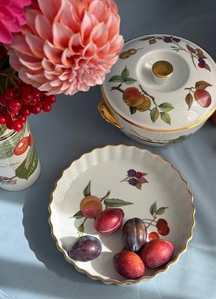 Вінтажна порцелянова форма для запікання royal worcester evesham, england