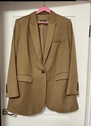 Піджак жіночий marks&spencer коричневий, розмір uk 22 (ua 56-58)