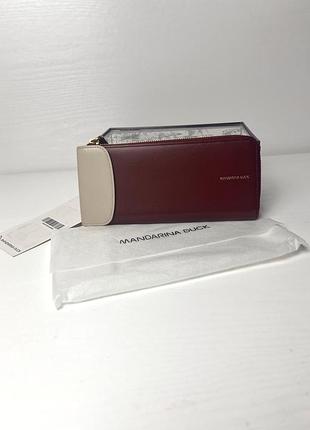 Гаманець жіночий mandarina duck бордовий на блискавці