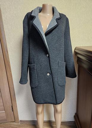 Тепле шерстяне пальто  оверсайз (100% шерсть, made in korea)