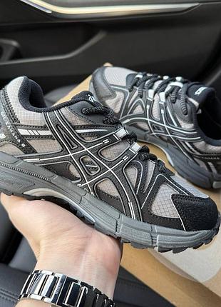 Кроссовки asics gel kahana 8 женские спортивные для бега и активного отдыха удобные легкие черные с серым