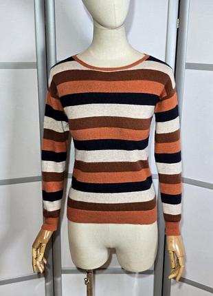 Caroll collection cashmere премиальный французский бренд великолепный кашемировый свитер в полоску