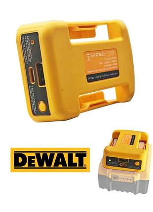 Адаптер usb type c для аккумуляторов dewalt 18v, dewalt переходник юб батареи деволт зарядка для телефона, инвертор для аккумуляторов dewalt 18w