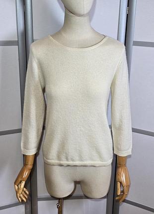 Caroll cashmere роскошный кашемировый кремовый свитер