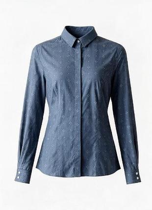 Брендовая женская рубашка charles tyrwhitt non-iron 100% хлопок, размер l (uk 16 / ger 42).