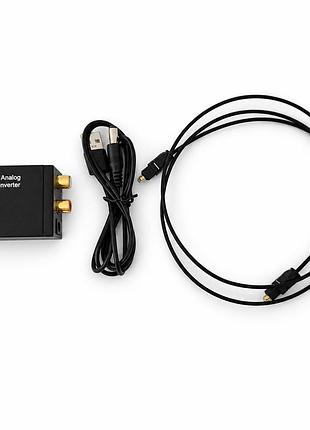 Цифровий аудіоконвертер цап spdif optical coaxial у аналоговий стереозвук 2.0 rca (тюльпани)
