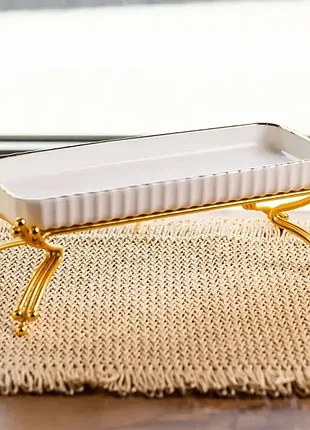 Блюдо сервировочное фарфоровое casual 25*10,5*3,5 см