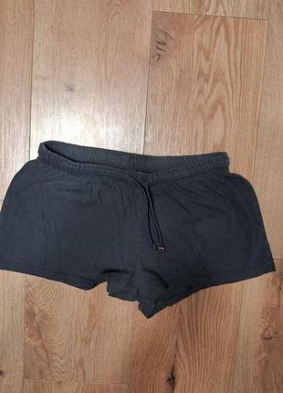 Шорты спортивные короткие трикотажные широкие женские h&amp;m, размер xs - s.