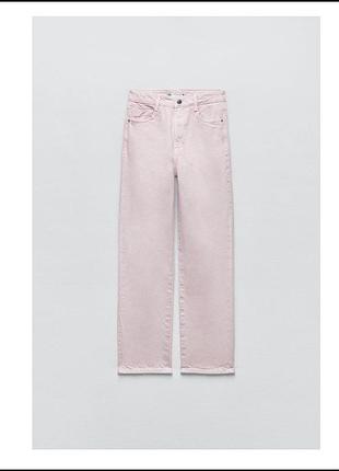 Рожеві джинси zara