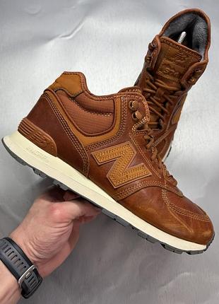Кроссовки new balance 574 mid brown