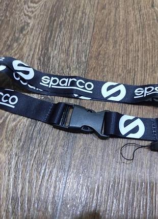 Чорний sparco спарок шнурок для ключів брелок скутер мопед мотоцикл автомобіль якісний принт