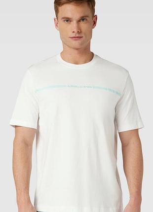 Чоловіча футболка armani exchange line logo (regular+ fit)