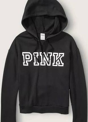 Худі pink чорне, розмір l, бавовна, б/у