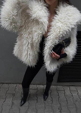 Жіноча шуба zara y2k лама