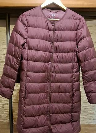 Куртка жіноча uniqlo light down бордова