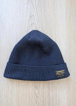 Мужская темно-синяя шапка carhartt truman один размер