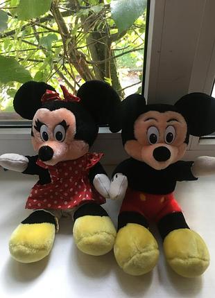 Винтажные коллекционные игрушки микки и минни маус euro disney quelle 1992
