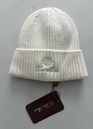 Шапка унісекс loro piana біла та сіра