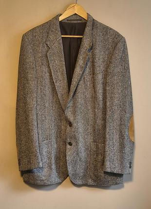 Вовняний твідовий піджак westminster 100% pure new wool (100% чиста натуральна вовна). вінтажний твідовий блейзер, розмір m, l.