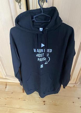Худі з принтом (коли я влаштовую вечірки) бренд just hoods.ідеального стану.
